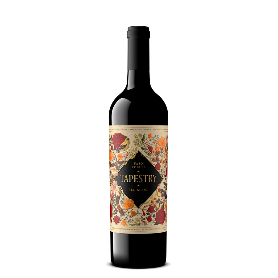 Bottle of red blend wine
